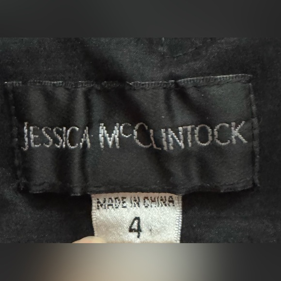 Jessica McClintock Sleeveless Black Ruffle Mini Dress - Size 4 - Picture 10 of 11